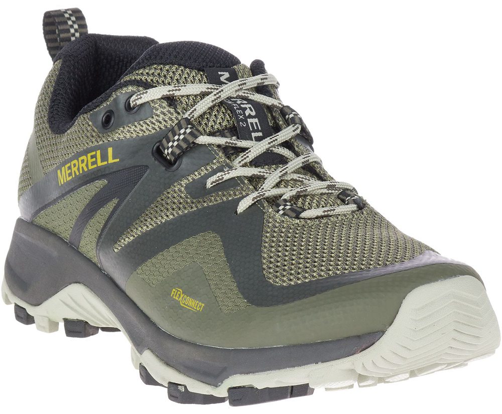 Buty Trekkingowe Merrell Męskie Oliwkowe - Mqm Flex 2 - 902431-CVG